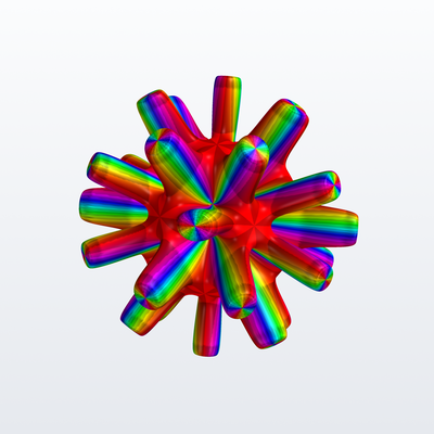 Riemann relief (ornament) of (z**20 + 228*z**15 + 494*z**10 - 228*z**5 + 1)**3 / (z**30 - 522*z**25 - 10005*z**20 - 10005*z**10 + 522*z**5 + 1)**2