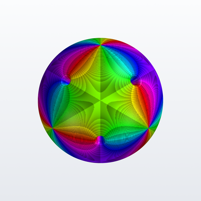 Riemann relief (ornament) of (z**12 - 33*z**8 - 33*z**4 + 1) / (z*(z**4 - 1))**2